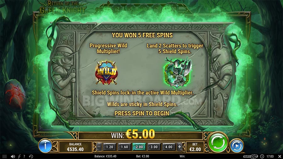 Return of The Green Knight slot