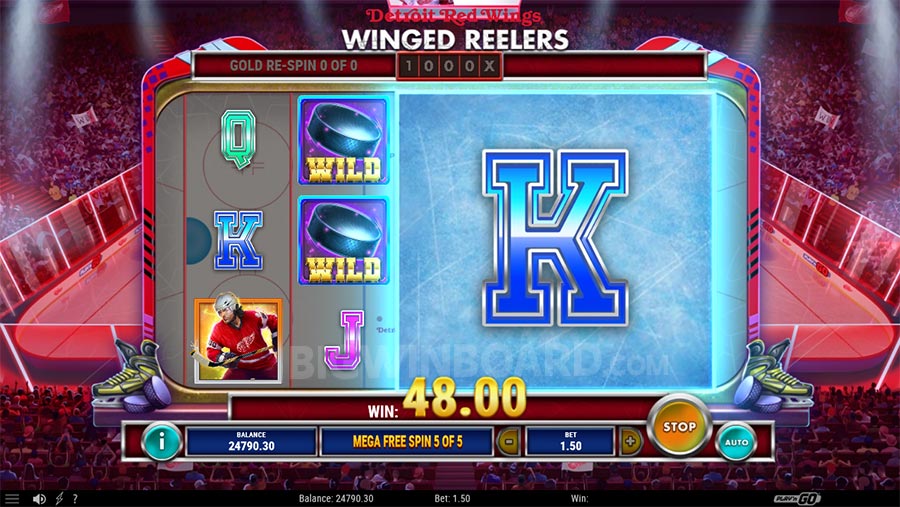 Detroit Red Wings Winged Reelers slot